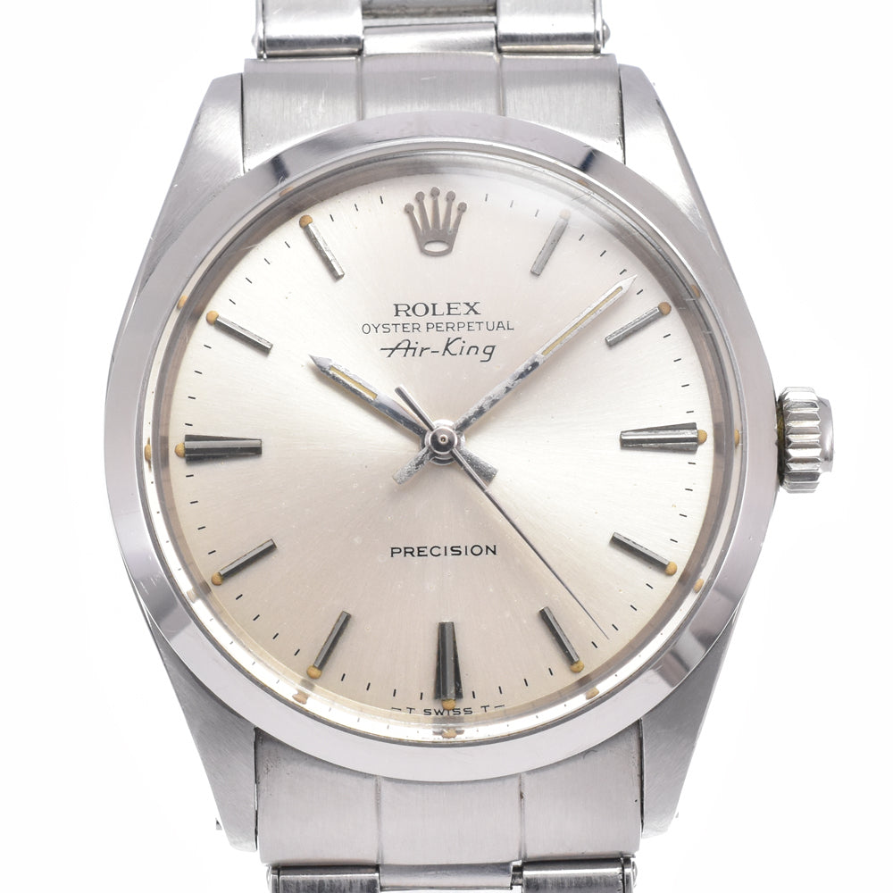 with paper ROLEX Oyster Perpetual Air King 5500 vintage Cal.1520 Silver Dial Automatic Men's
 Watch B#149373