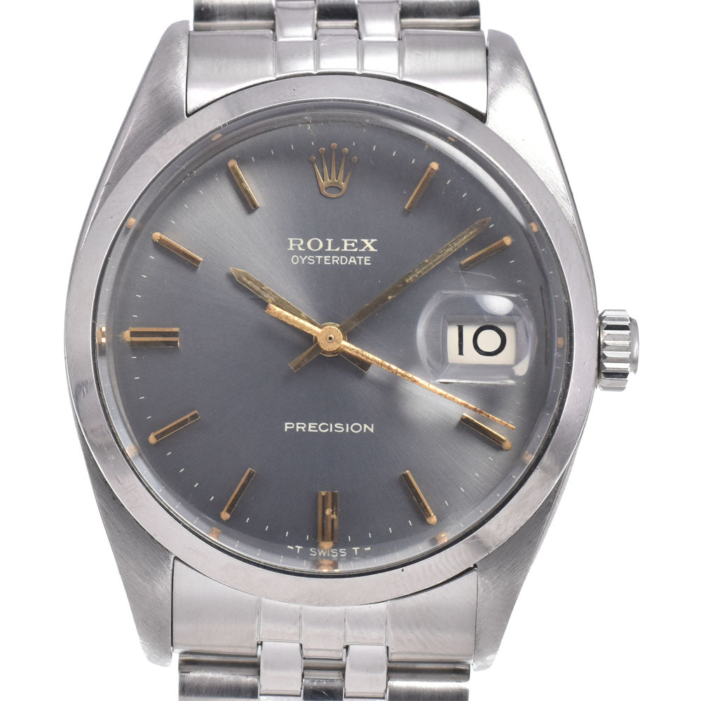 ROLEX Oyster Date Precision 6694 vintage Cal.1225 gray Dial Hand Winding Men's
 Watch I#149377