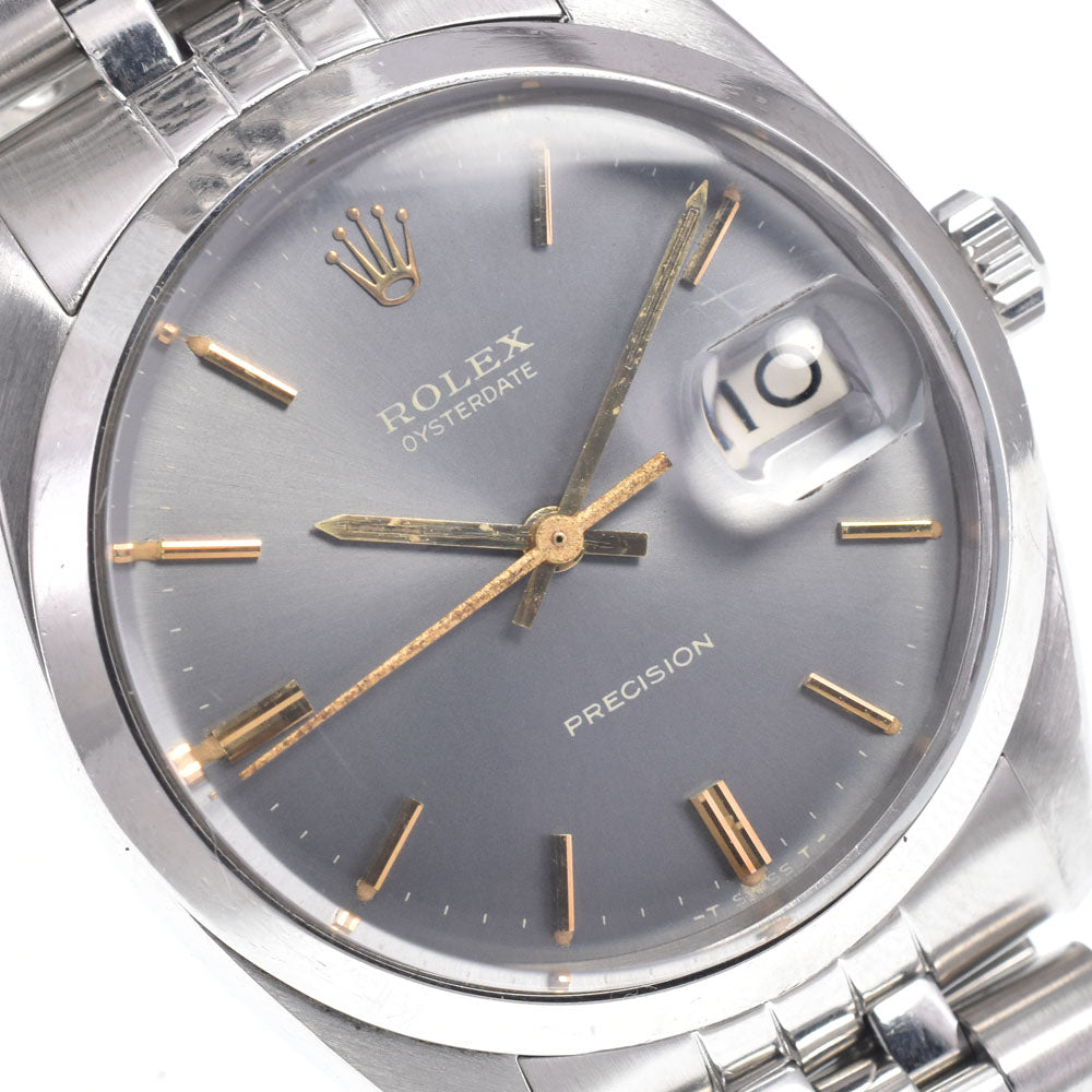 ROLEX Oyster Date Precision 6694 vintage Cal.1225 gray Dial Hand Winding Men's
 Watch I#149377