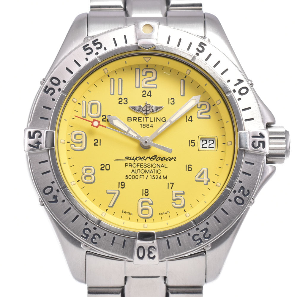 BREITLING Super Ocean A17045 Date yellow Dial Automatic Men's
 Watch R#149385