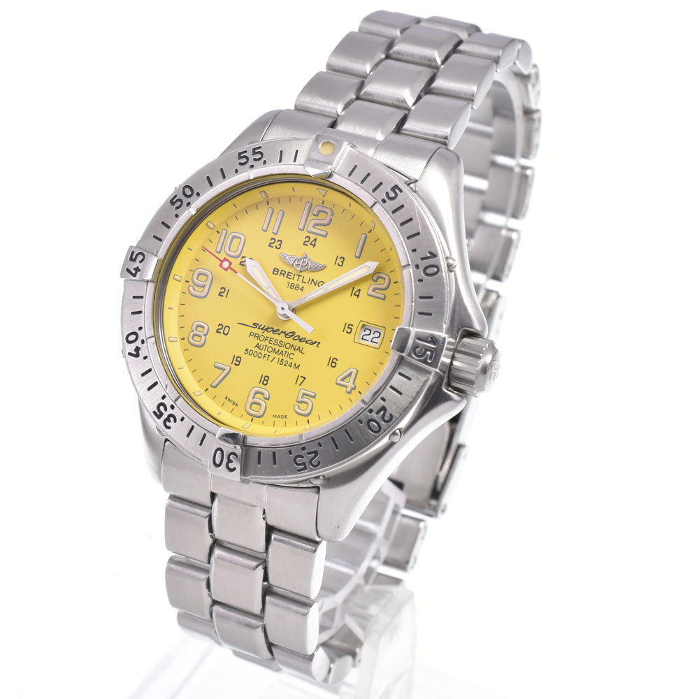 BREITLING Super Ocean A17045 Date yellow Dial Automatic Men's
 Watch R#149385