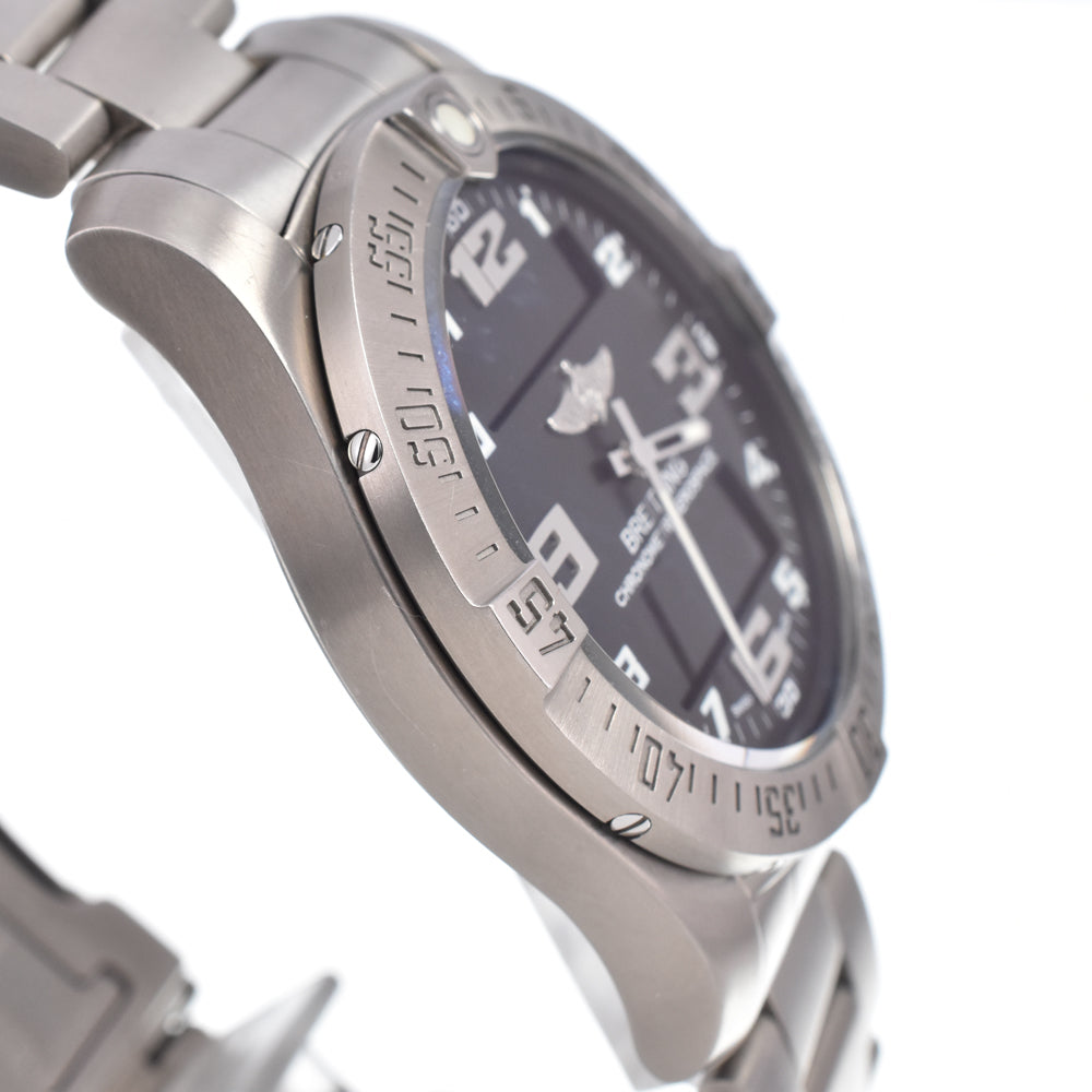 with paper BREITLING Aerospace Evo E79363 titanium black Dial Quartz Men's
 Watch R#149391