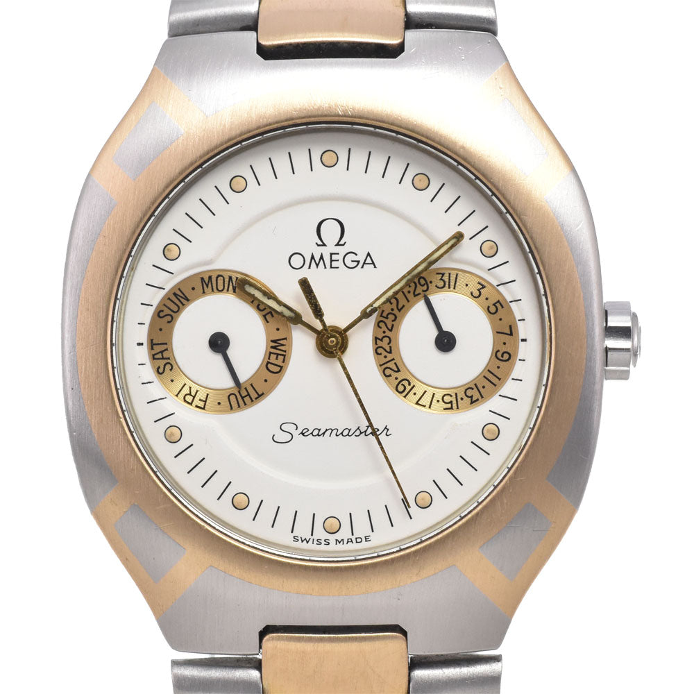 OMEGA Seamaster Polaris Day-Date Stainless Steel / K18 white Dial Quartz Men's
 Watch A#149417