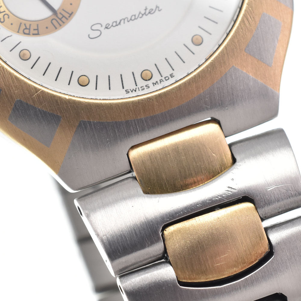 OMEGA Seamaster Polaris Day-Date Stainless Steel / K18 white Dial Quartz Men's
 Watch A#149417