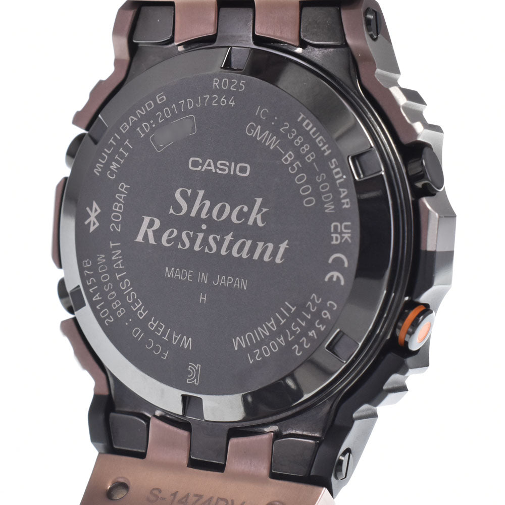 with paper CASIO G-SHOCK GMW-B5000TVB-1JR 5000 series full metal black Dial Radio Sync Solar Men's
 Watch A#149429