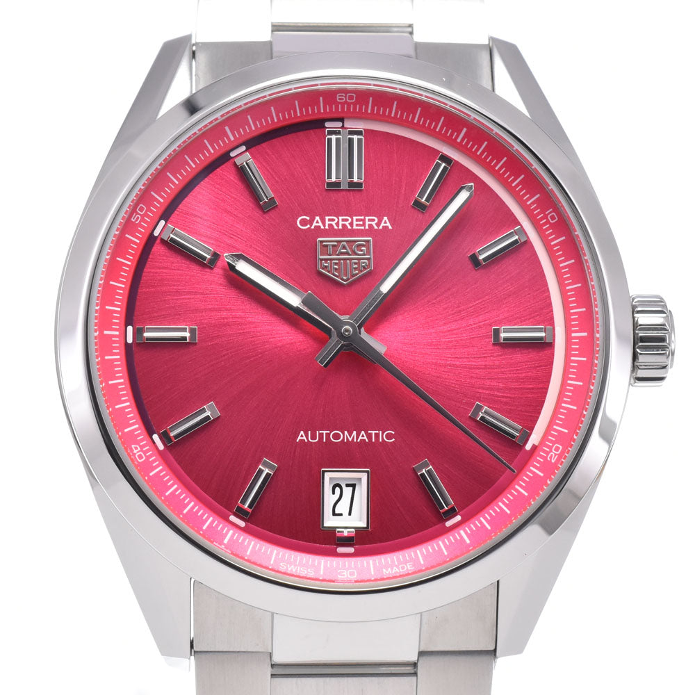 with paper TAG HEUER Carrera WBN2313.BA0001 pink Dial Automatic Unisex
 Watch B#149439
