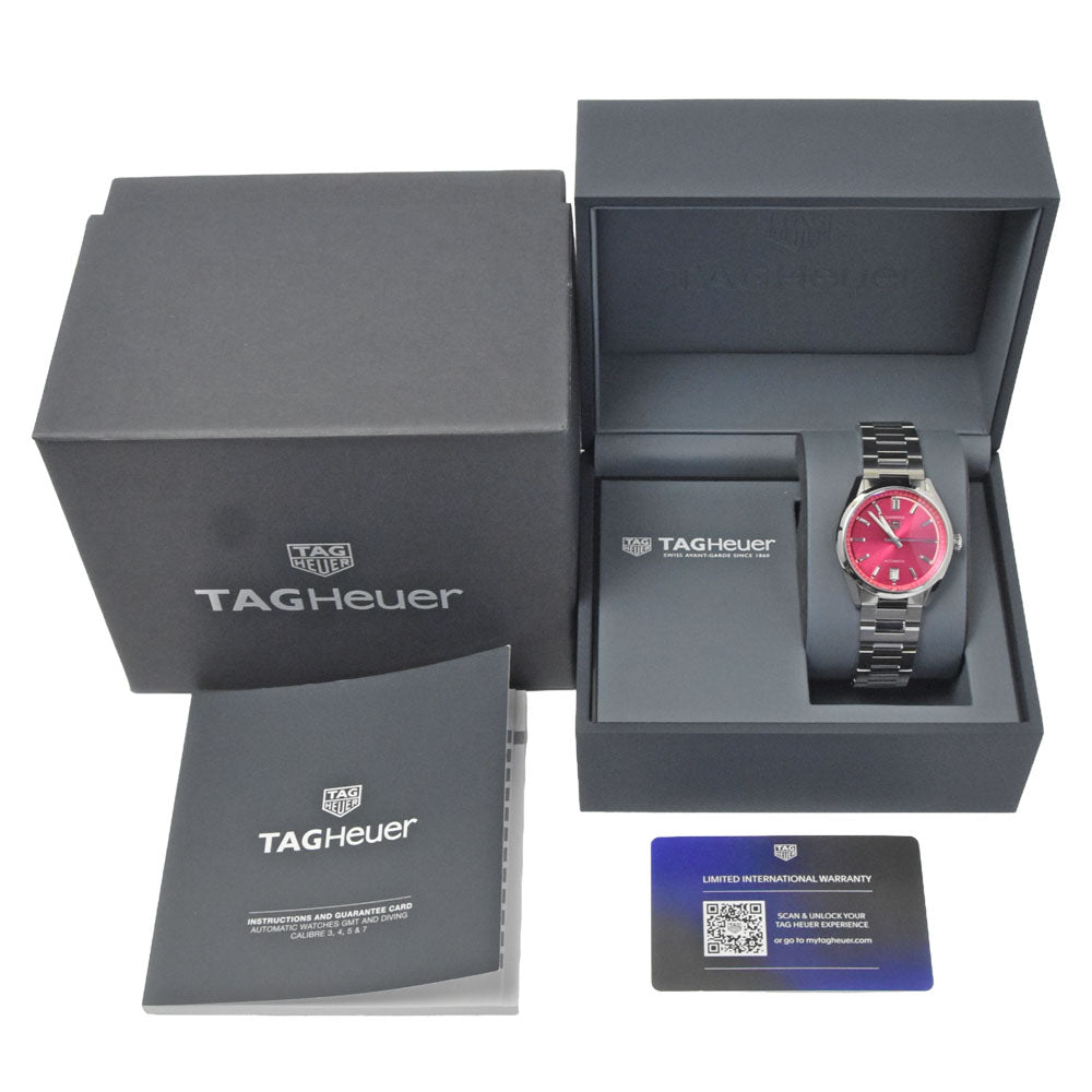 with paper TAG HEUER Carrera WBN2313.BA0001 pink Dial Automatic Unisex
 Watch B#149439
