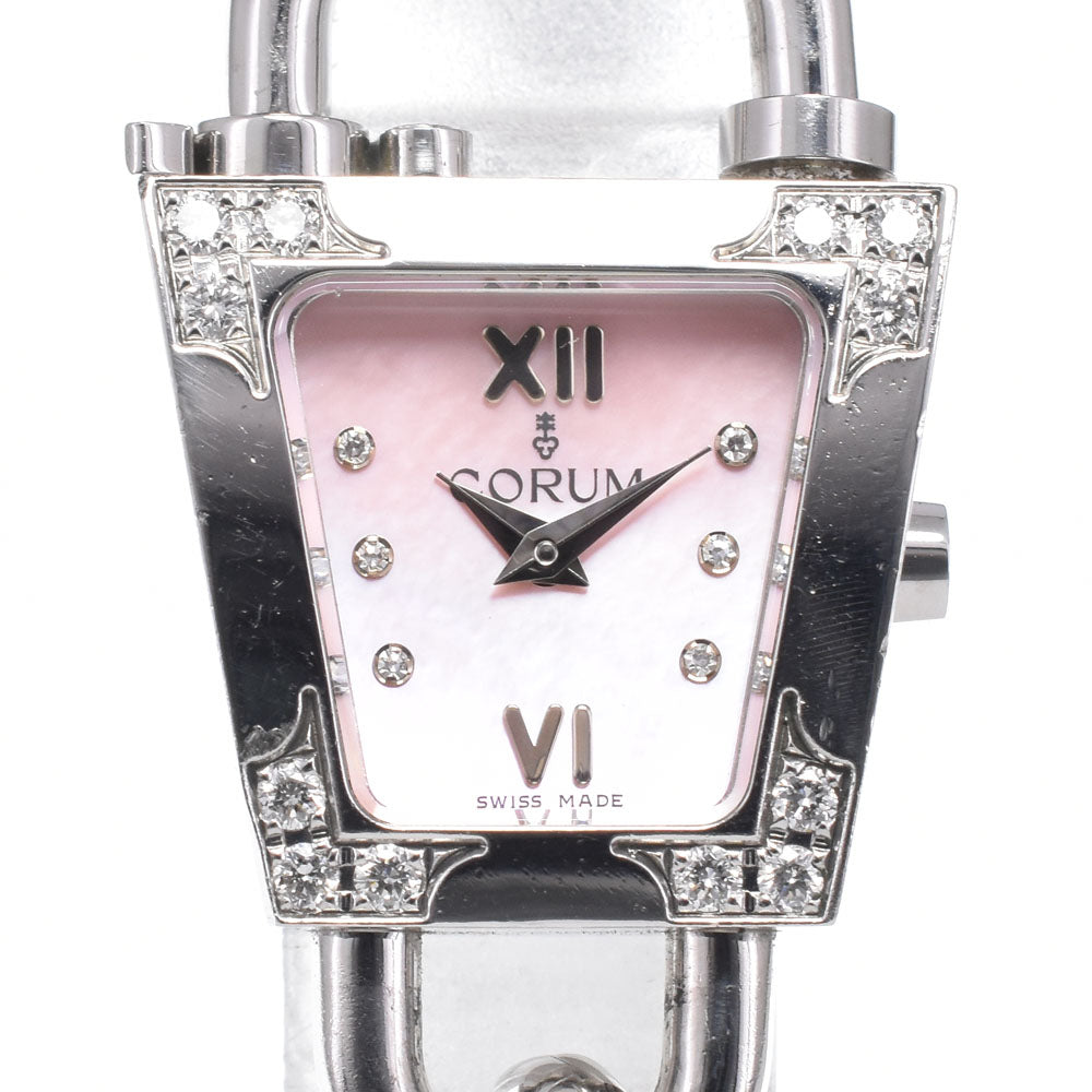 CORUM Trapeze 137.415.47 diamond Pink shell Dial Quartz Ladies
 Watch B#149448
