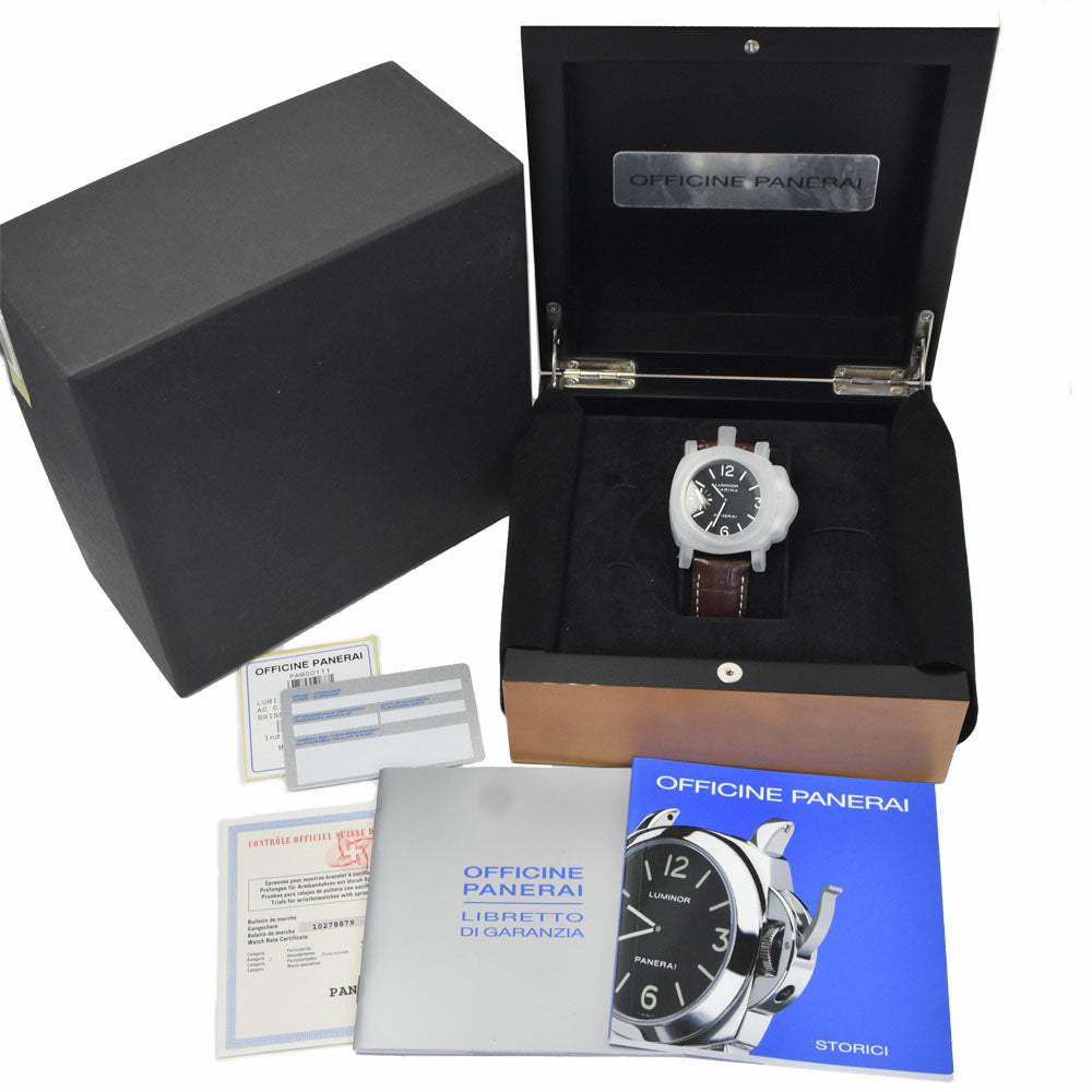 with paper PANERAI Luminor Marina PAM00111 Small second black Dial Hand Winding Men's
 Watch A#149451