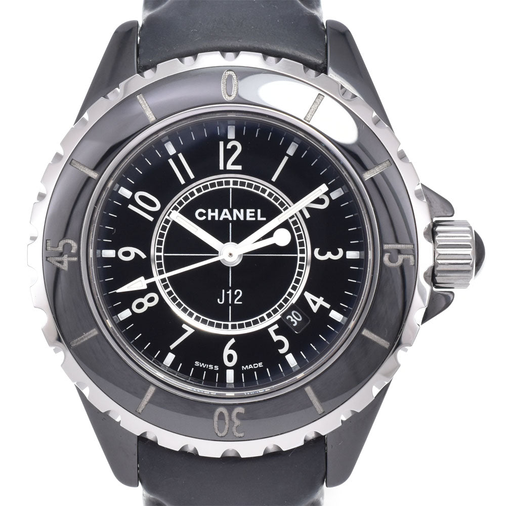 with paper CHANEL J12 33mm H0680 Ceramic / leather black Dial Quartz Ladies
 Watch A#149452