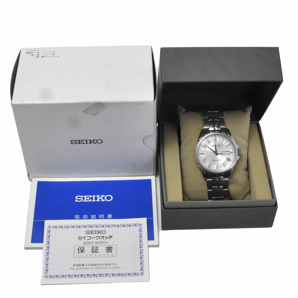 with paper SEIKO Presage 4R36-00M0 Silver Dial Automatic Men's
 Watch B#149460