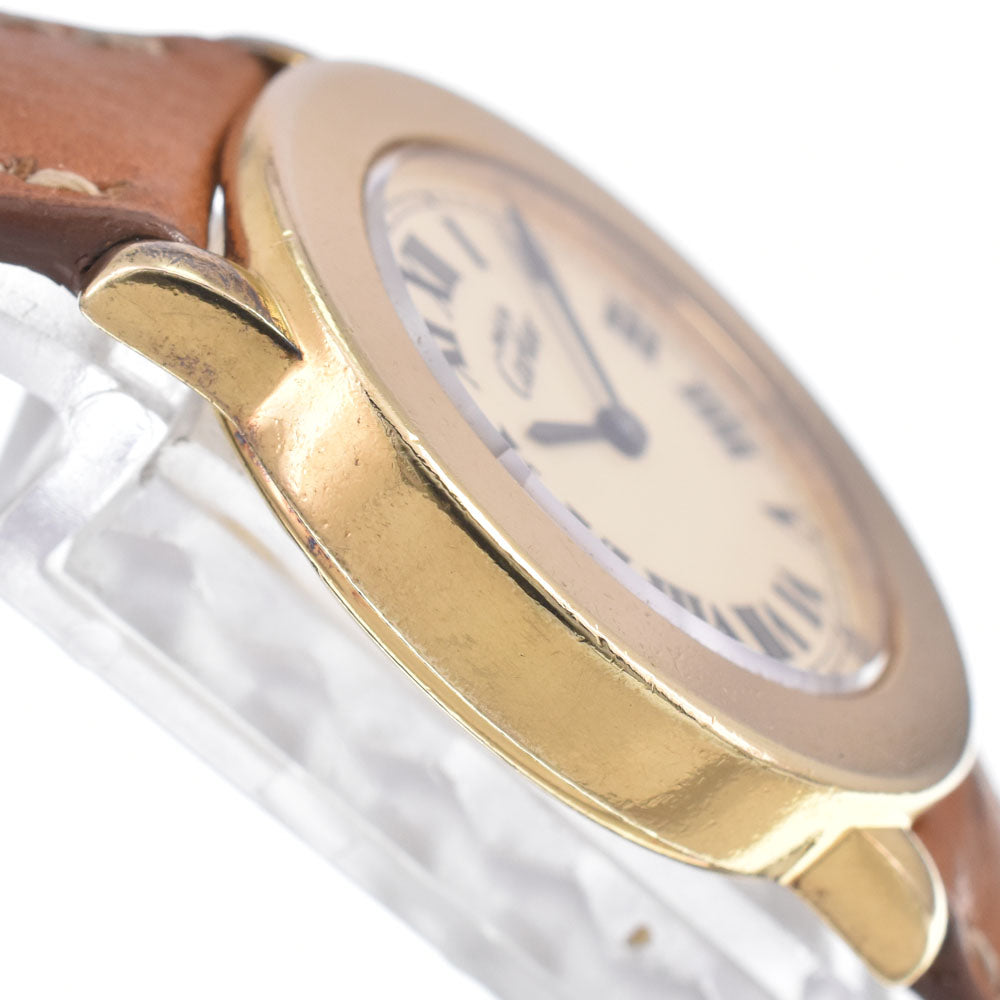CARTIER Mustrond Vermeil 1801 white Dial Quartz Ladies
 Watch A#149461