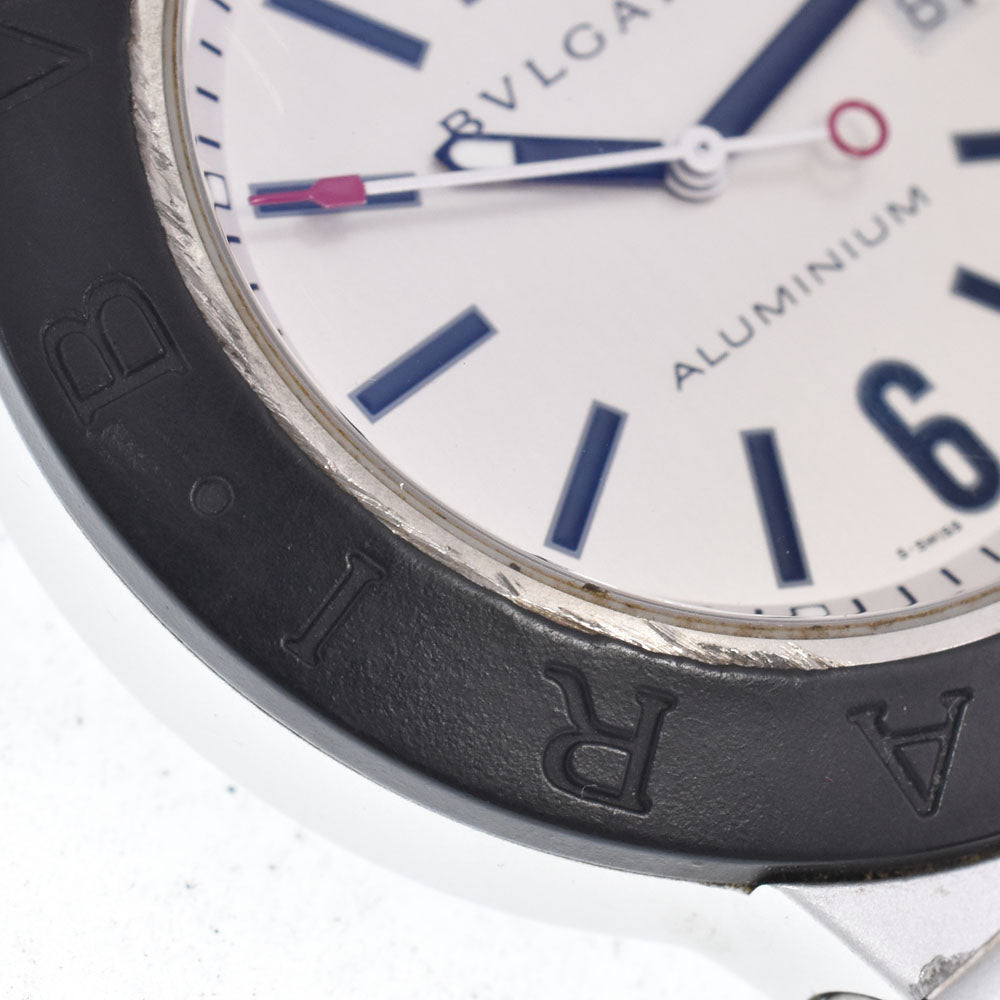BVLGARI aluminum AL44TA Date Silver Dial Automatic Men's
 Watch A#149462