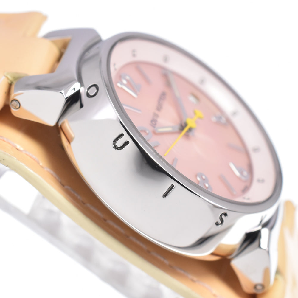 LOUIS VUITTON Tambour Q1216 Pink shell Dial Quartz Ladies
 Watch B#149463