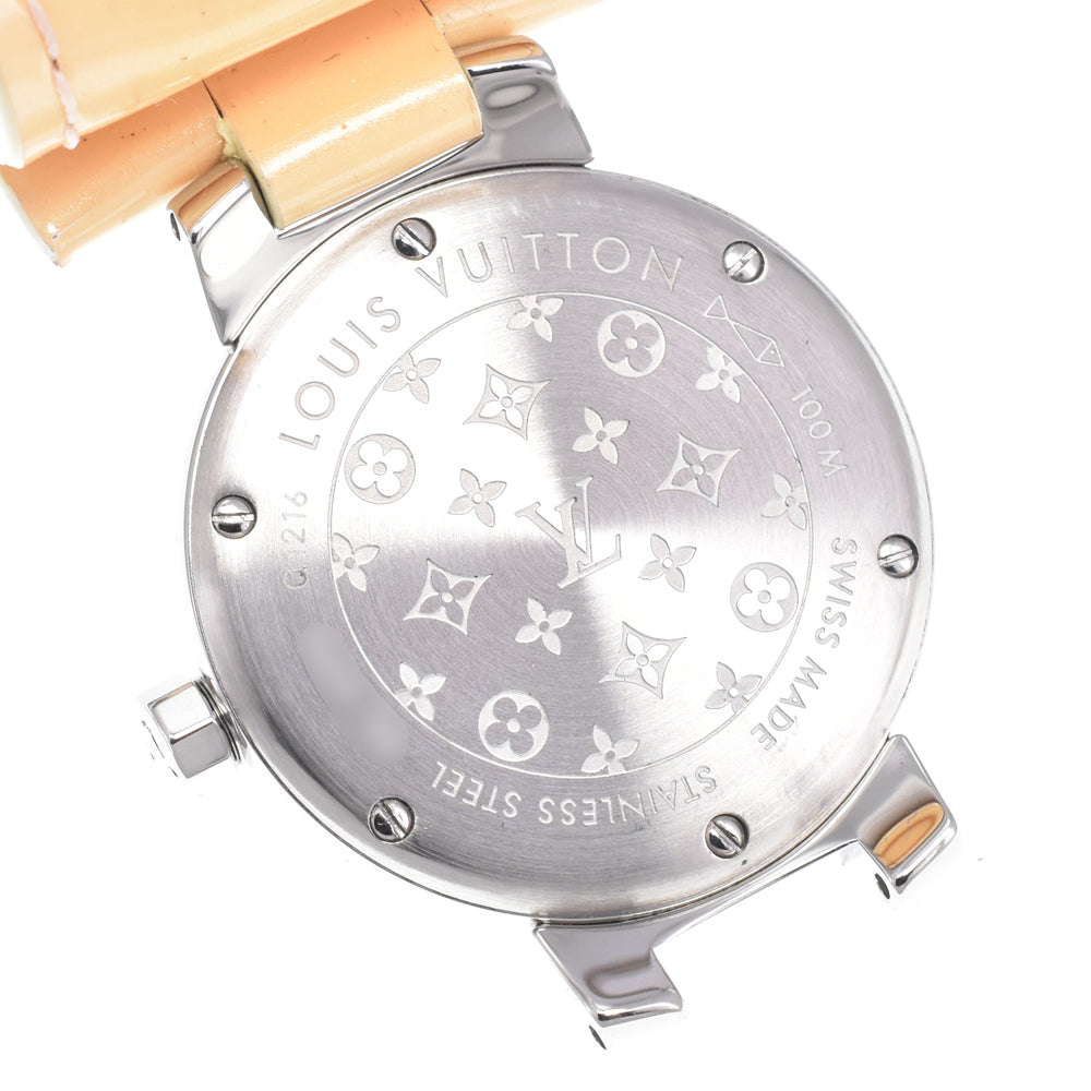 LOUIS VUITTON Tambour Q1216 Pink shell Dial Quartz Ladies
 Watch B#149463