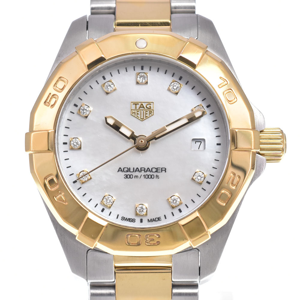 TAG HEUER Aqua racer WBD1422 11P Diamond White shell Dial Quartz Ladies
 Watch C#149465