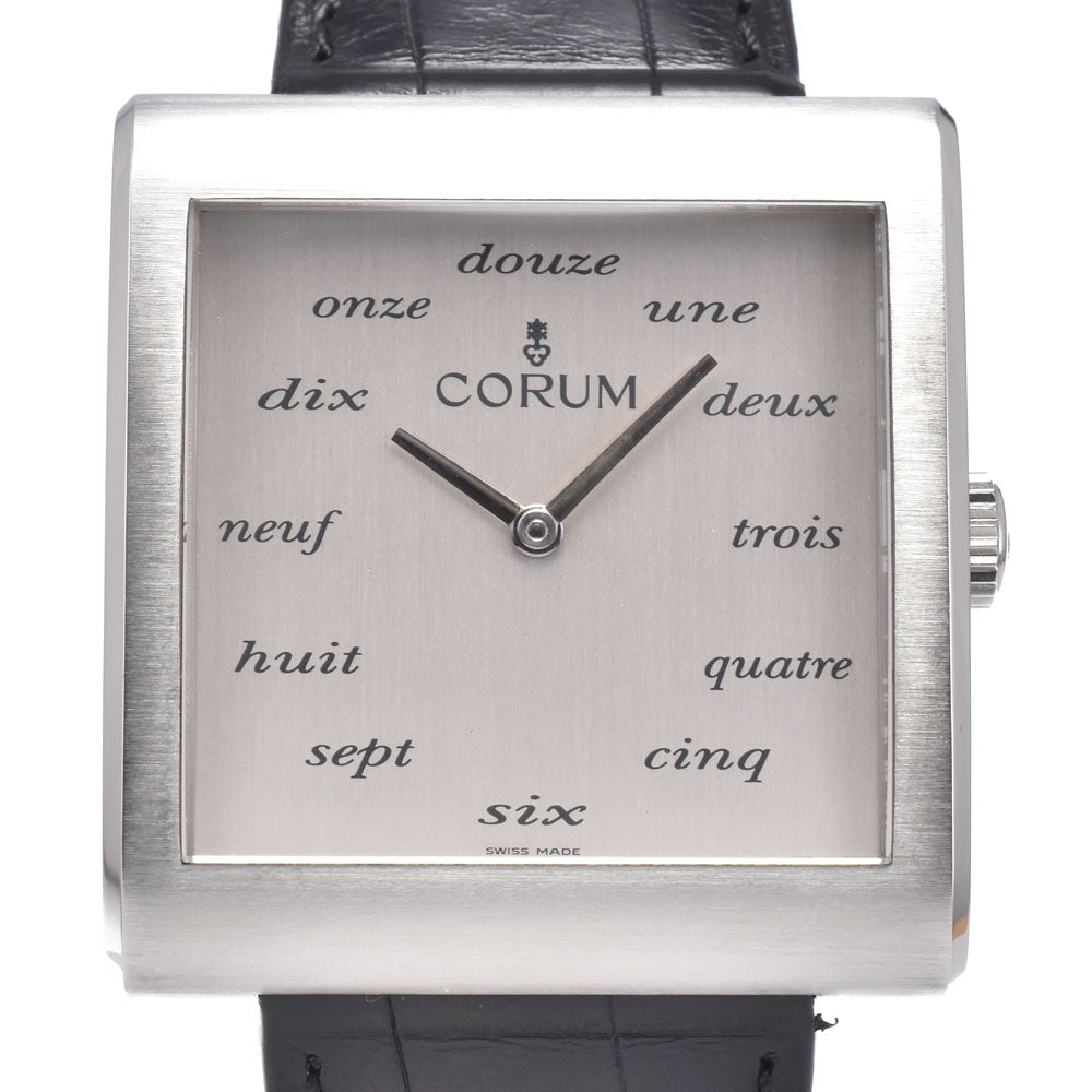 CORUM Buckingham 157.181.20 Square Silver Dial Hand Winding Men's
 Watch B#149476
