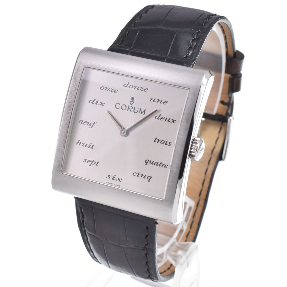 CORUM Buckingham 157.181.20 Square Silver Dial Hand Winding Men's
 Watch B#149476