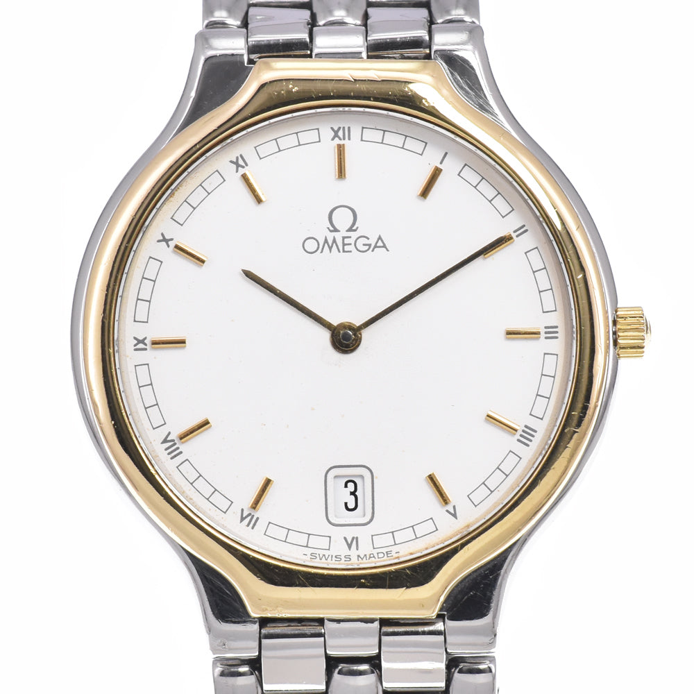 OMEGA De Ville symbol Stainless Steel/K18YG white Dial Quartz Men's
 Watch C#149482