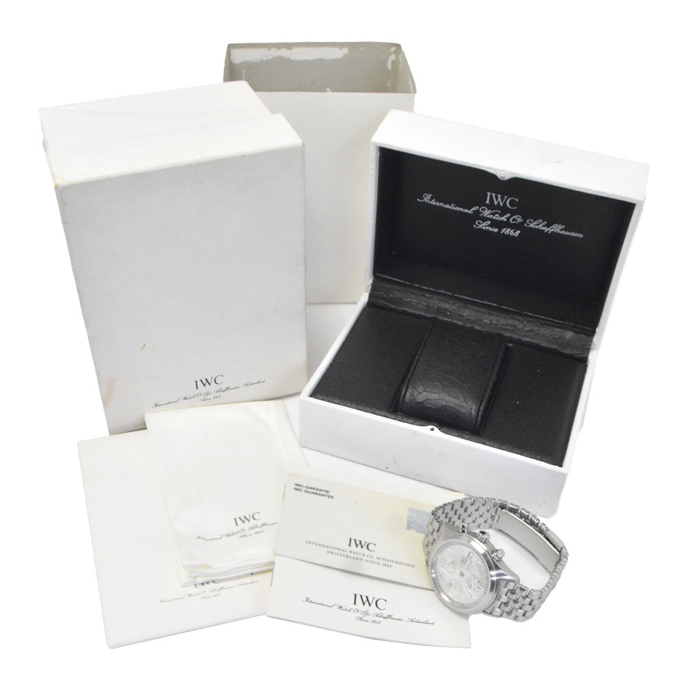 with paper IWC SCHAFFHAUSEN Spitfire IW370628 Chronograph day date Silver Dial Automatic Men's
 Watch C#149492