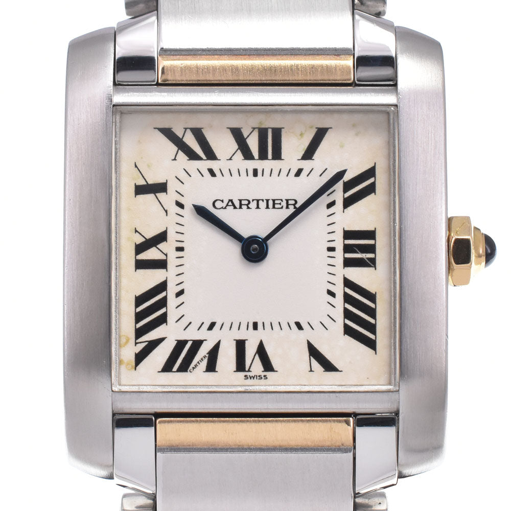 CARTIER Tank francaise MM W51006Q4 Stainless Steel/YG Silver Dial Quartz Unisex
 Watch J#149494