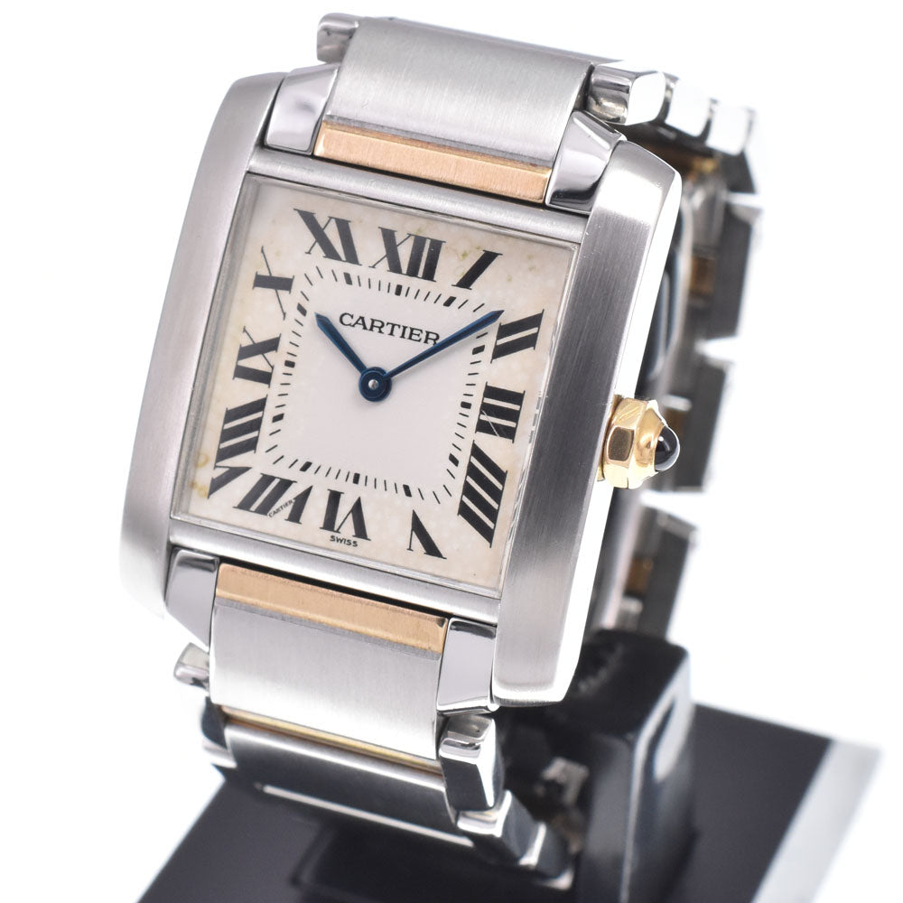 CARTIER Tank francaise MM W51006Q4 Stainless Steel/YG Silver Dial Quartz Unisex
 Watch J#149494