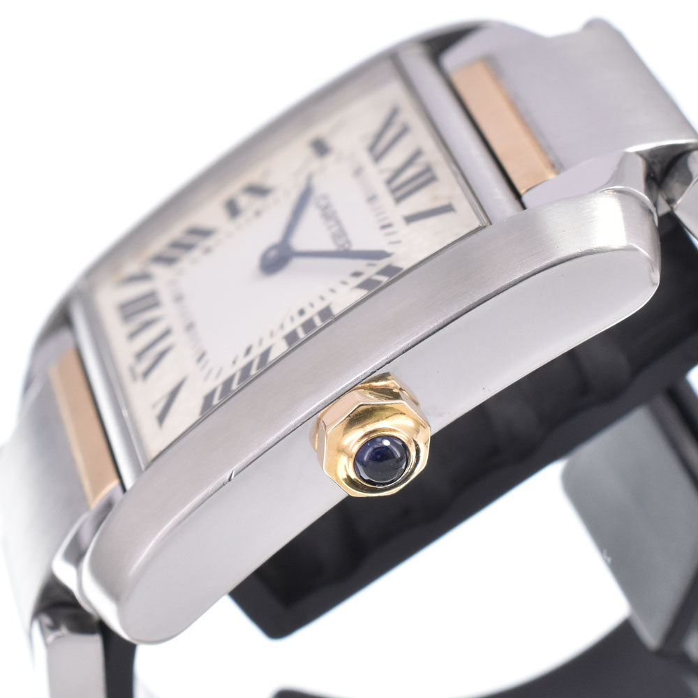 CARTIER Tank francaise MM W51006Q4 Stainless Steel/YG Silver Dial Quartz Unisex
 Watch J#149494