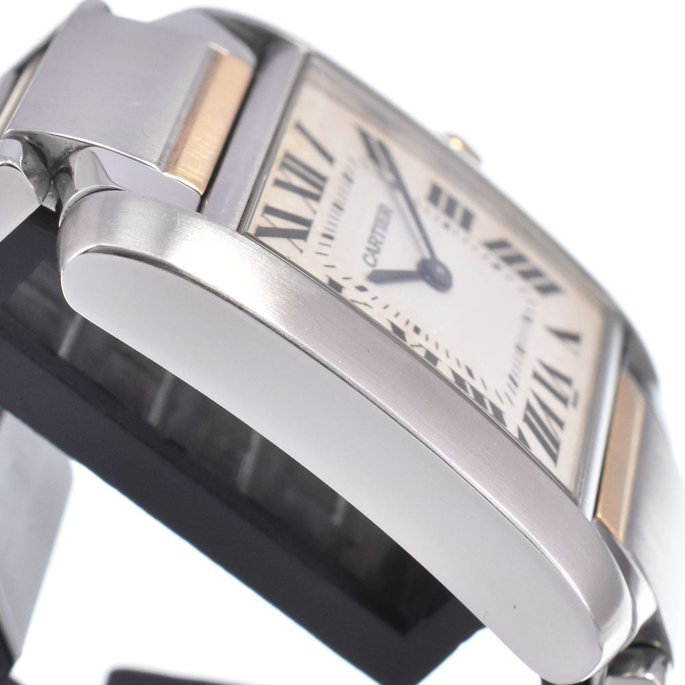 CARTIER Tank francaise MM W51006Q4 Stainless Steel/YG Silver Dial Quartz Unisex
 Watch J#149494