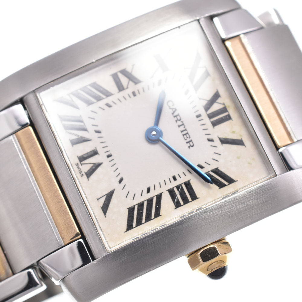 CARTIER Tank francaise MM W51006Q4 Stainless Steel/YG Silver Dial Quartz Unisex
 Watch J#149494
