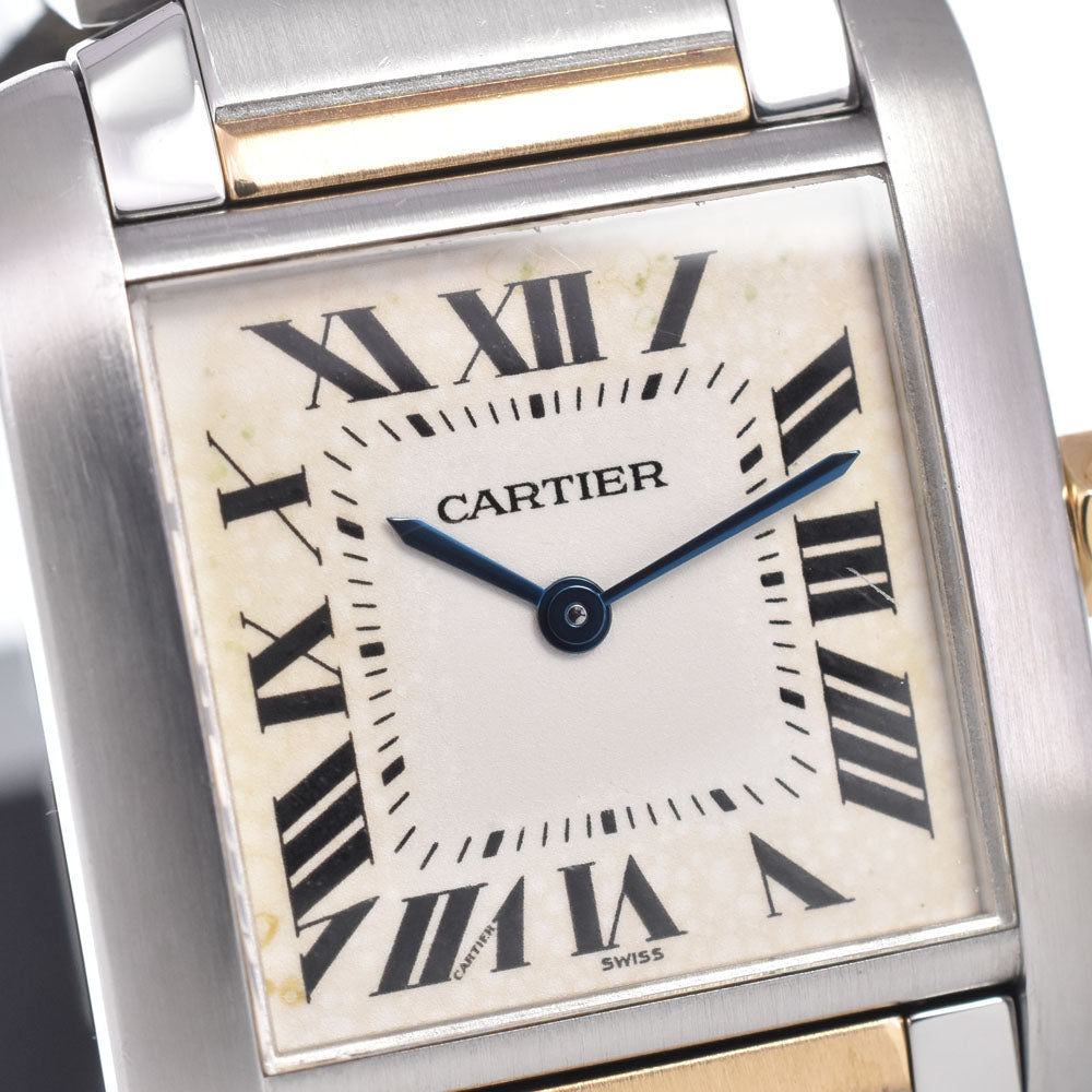 CARTIER Tank francaise MM W51006Q4 Stainless Steel/YG Silver Dial Quartz Unisex
 Watch J#149494