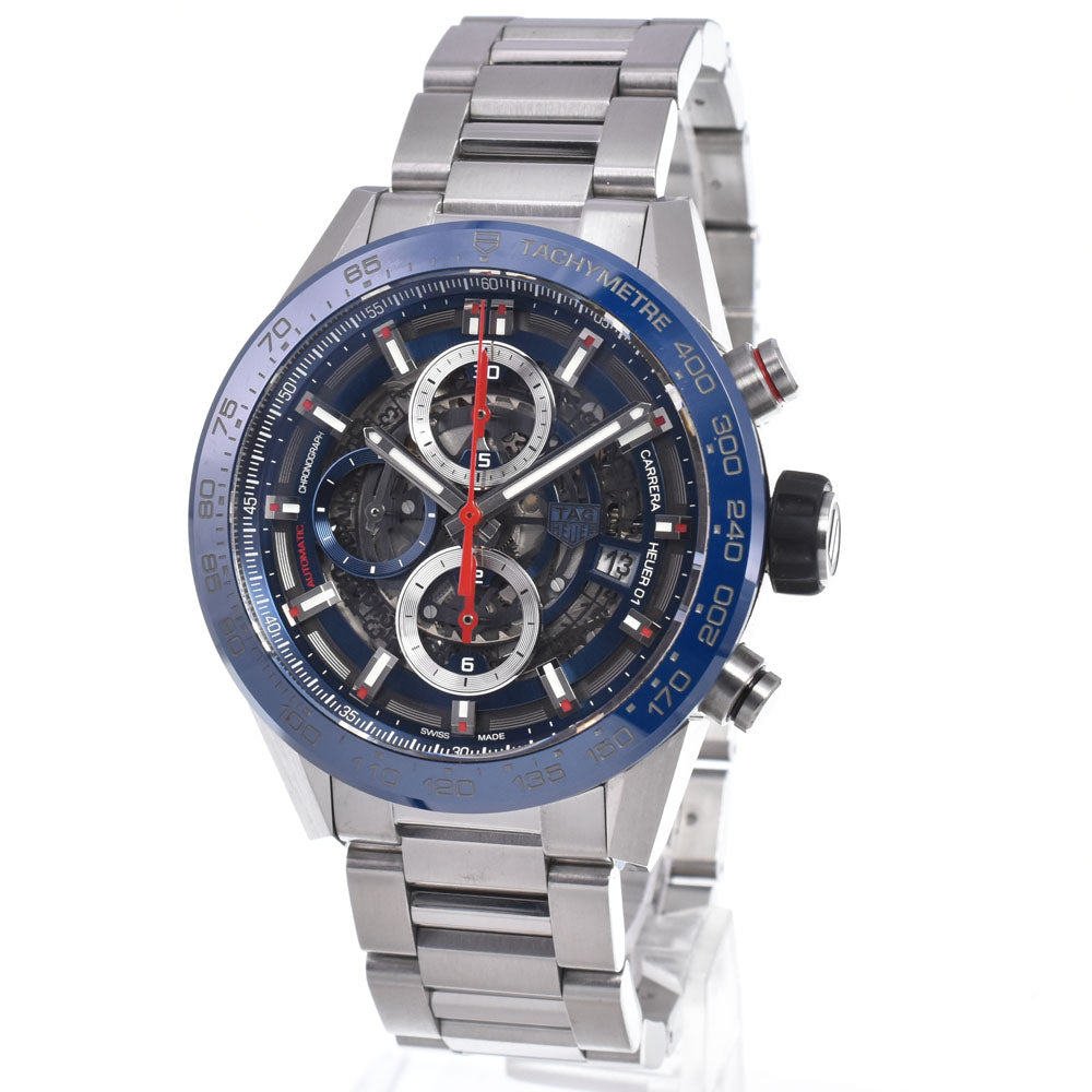 with paper TAG HEUER Carrera Heuer 01 CAR201T.BA0766 Chronograph skeleton Dial Automatic Men's
 Watch C#149496