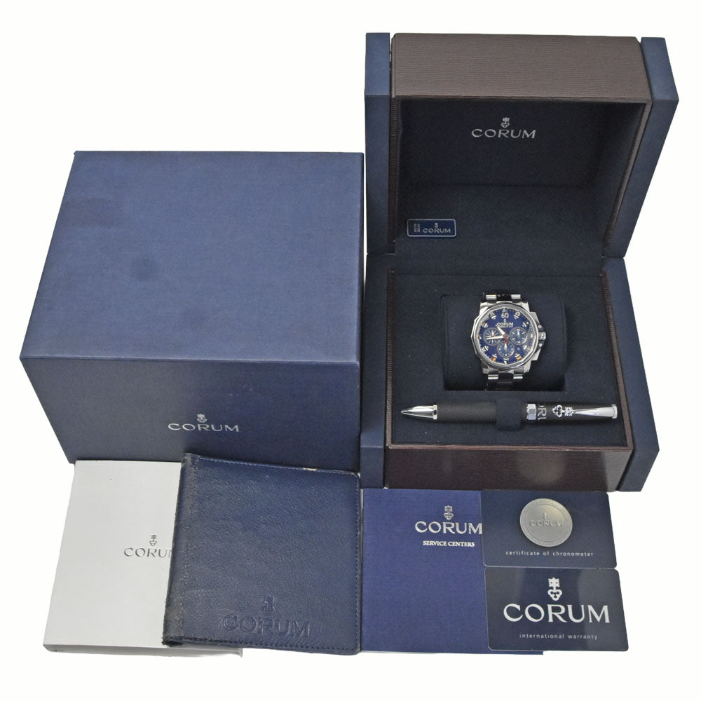 with paper CORUM Admiral's Cup Challenge 44 753.693.20 blue Dial Automatic Men's
 Watch B#149502