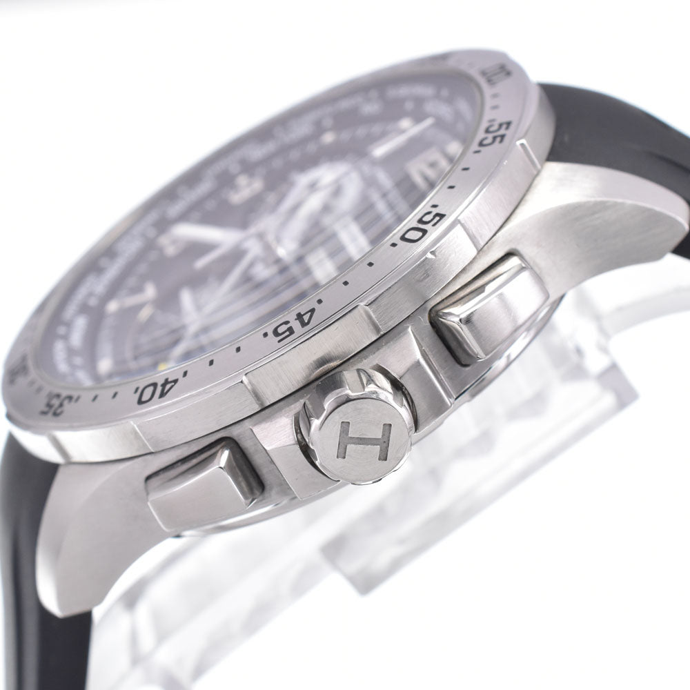 with paper HAMILTON Khaki Aviation H767140 world timer chrono black Dial Quartz Men's
 Watch B#149503