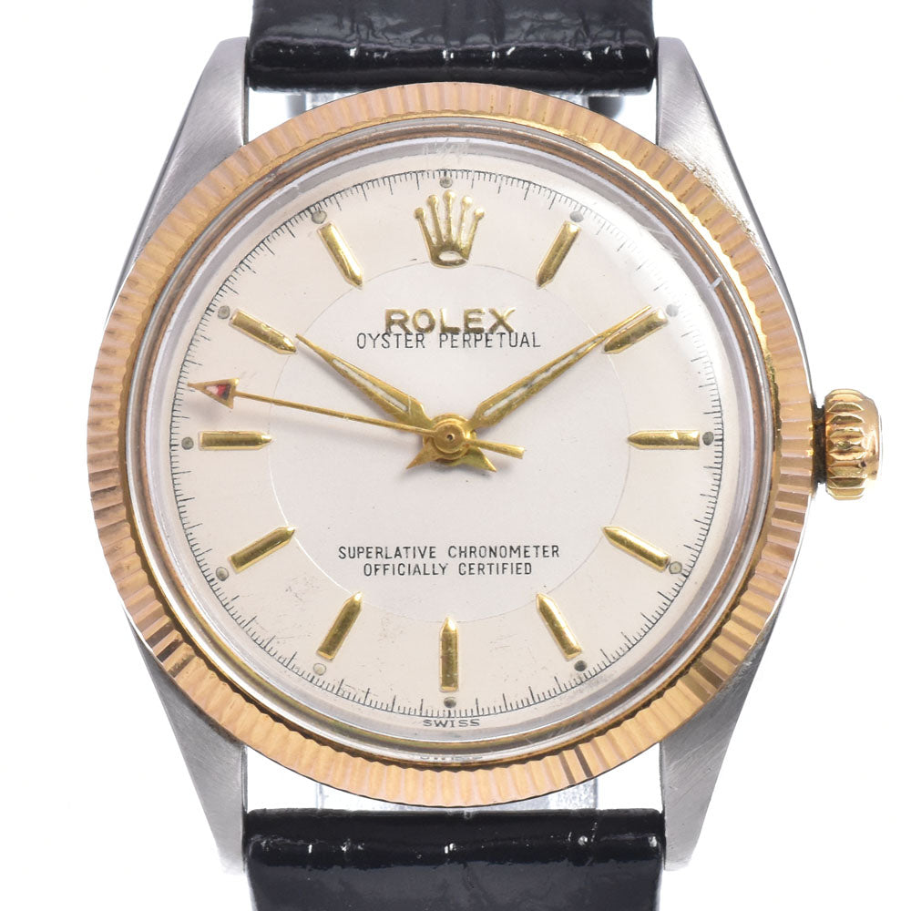 ROLEX Oyster perpetual 6567 vintage Cal.1030 Butterfly Rotor Silver Dial Automatic Men's
 Watch C#149511
