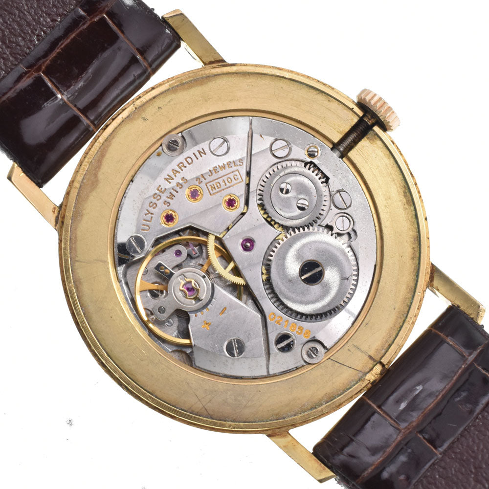 Ulysse Nardin G110I vintage K18YG Silver Dial Hand Winding Men's
 Watch D#149513