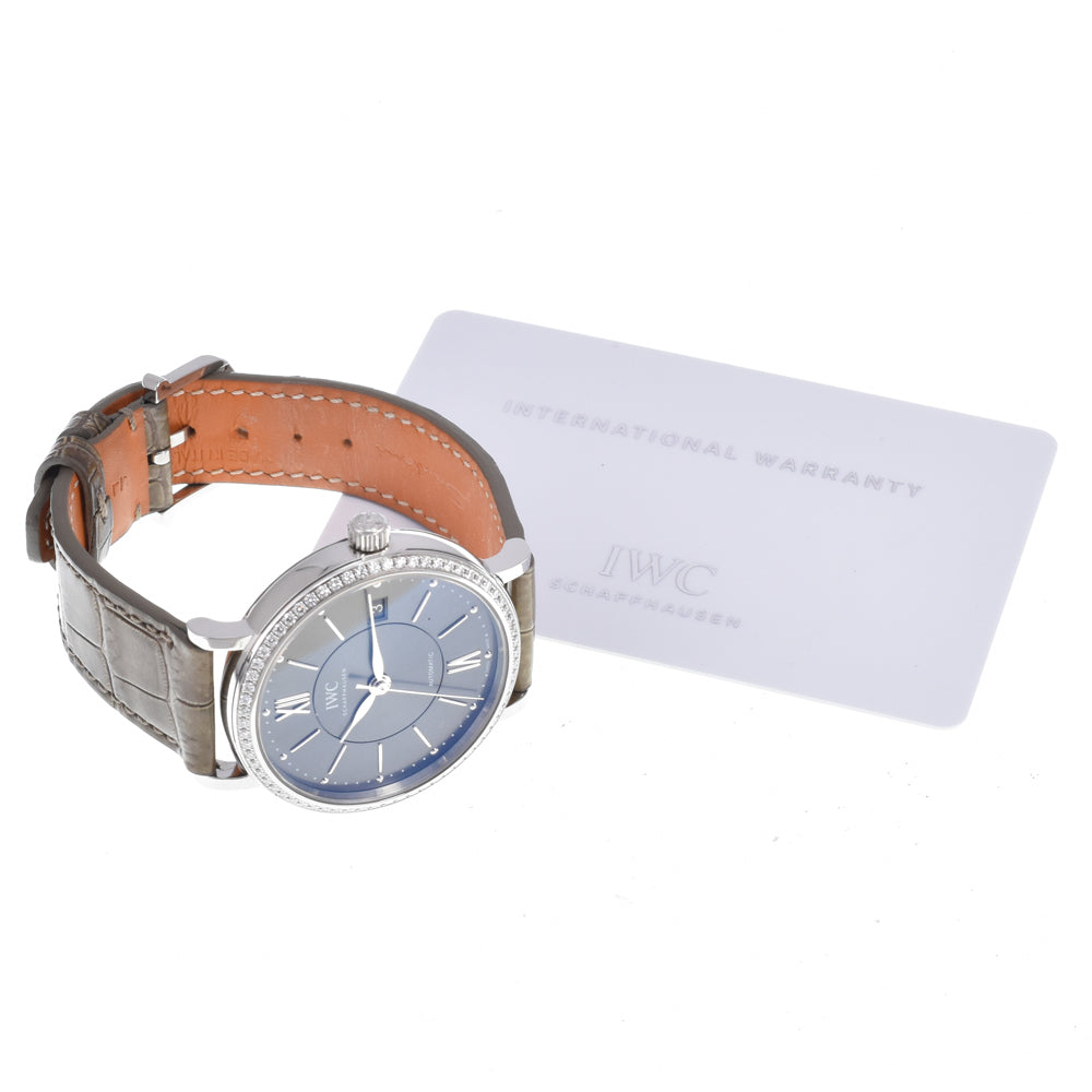 with paper IWC SCHAFFHAUSEN Portofino IW458104 Diamond Bezel gray Dial Automatic Men's
 Watch B#149515