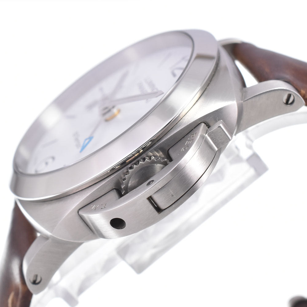 with paper PANERAI Luminol Quaranta BiTempo PAM01367 Small second date white Dial Automatic Men's
 Watch B#149517
