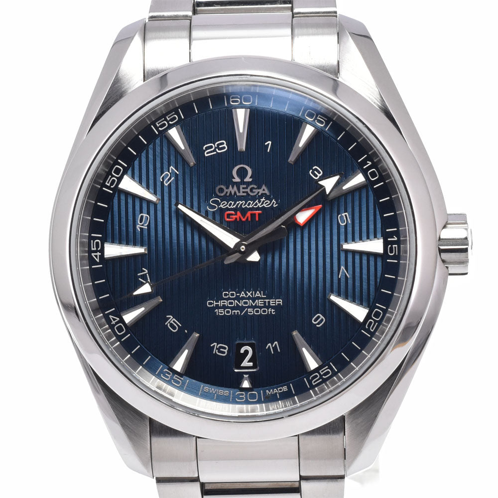 with paper OMEGA Seamaster Aqua Terra GMT 231.10.43.22.03.001 Date CO-AXIAL blue Dial Automatic Men's
 Watch C#149522