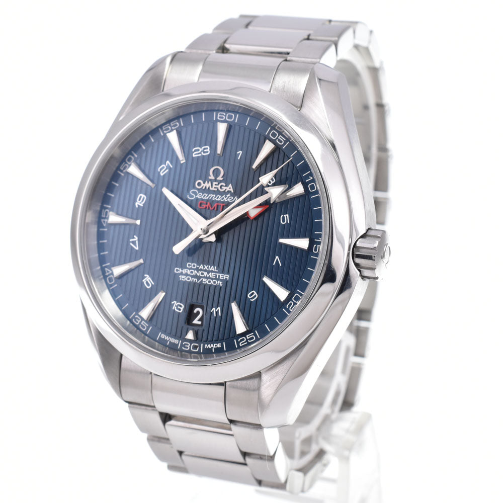 with paper OMEGA Seamaster Aqua Terra GMT 231.10.43.22.03.001 Date CO-AXIAL blue Dial Automatic Men's
 Watch C#149522