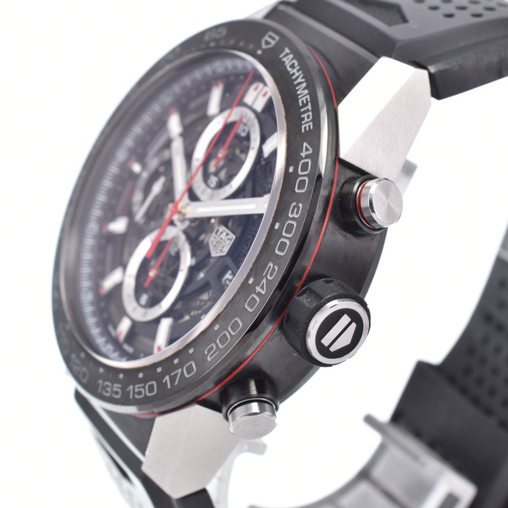 with paper TAG HEUER Carrera Caliber Heuer 01 CAR2A1Z.FT6044 Chronograph Date Black/Silver (skeleton) Dial Automatic Men's
 Watch A#149526