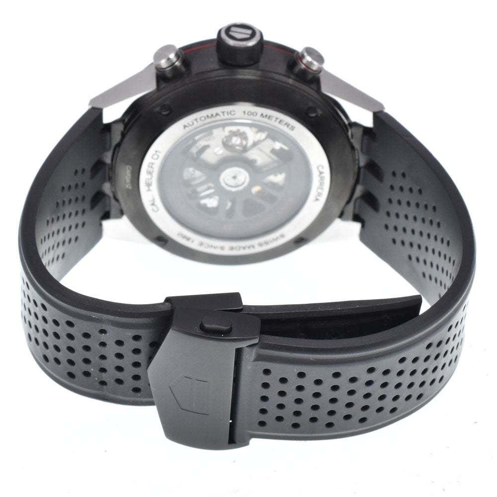 with paper TAG HEUER Carrera Caliber Heuer 01 CAR2A1Z.FT6044 Chronograph Date Black/Silver (skeleton) Dial Automatic Men's
 Watch A#149526