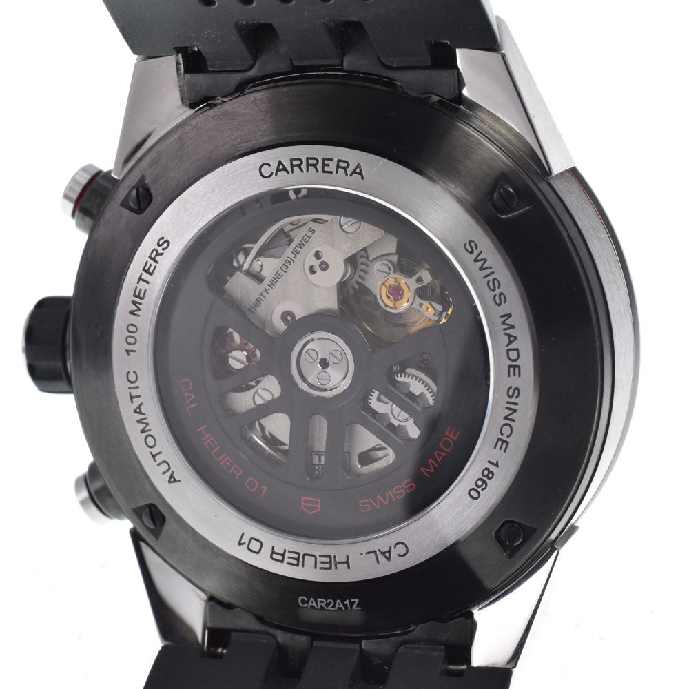 with paper TAG HEUER Carrera Caliber Heuer 01 CAR2A1Z.FT6044 Chronograph Date Black/Silver (skeleton) Dial Automatic Men's
 Watch A#149526