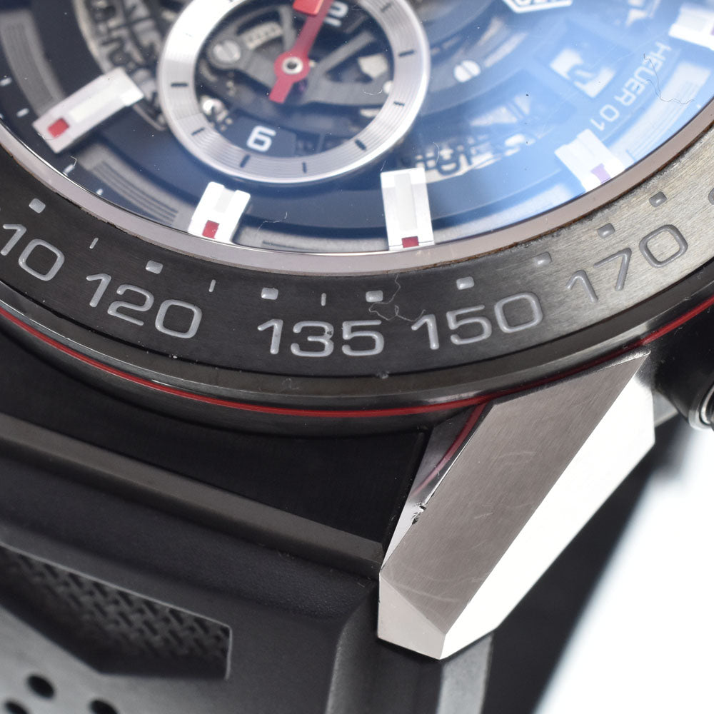 with paper TAG HEUER Carrera Caliber Heuer 01 CAR2A1Z.FT6044 Chronograph Date Black/Silver (skeleton) Dial Automatic Men's
 Watch A#149526