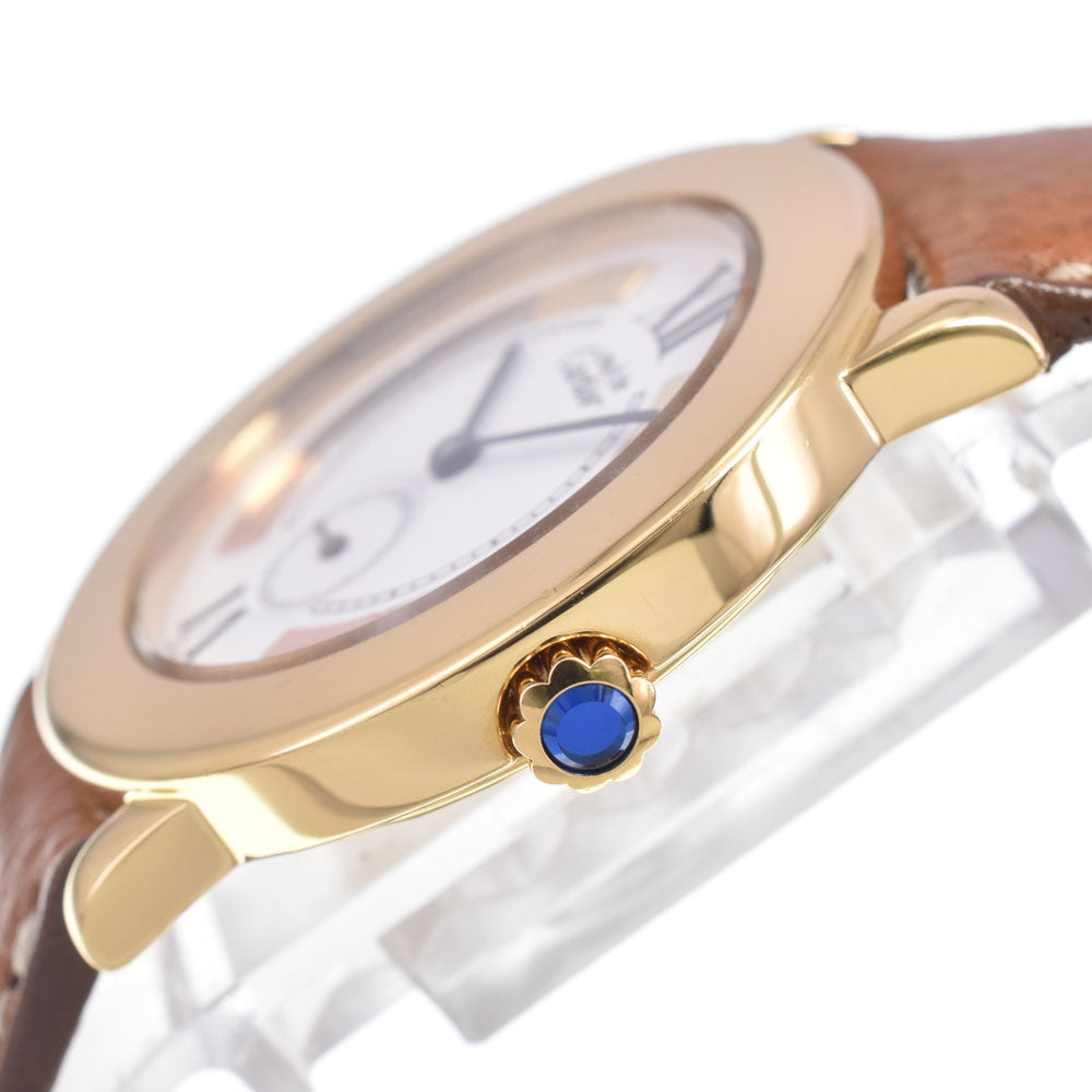 with paper CARTIER Must Rondo W1009244 Small second white Dial Quartz Ladies
 Watch B#149527