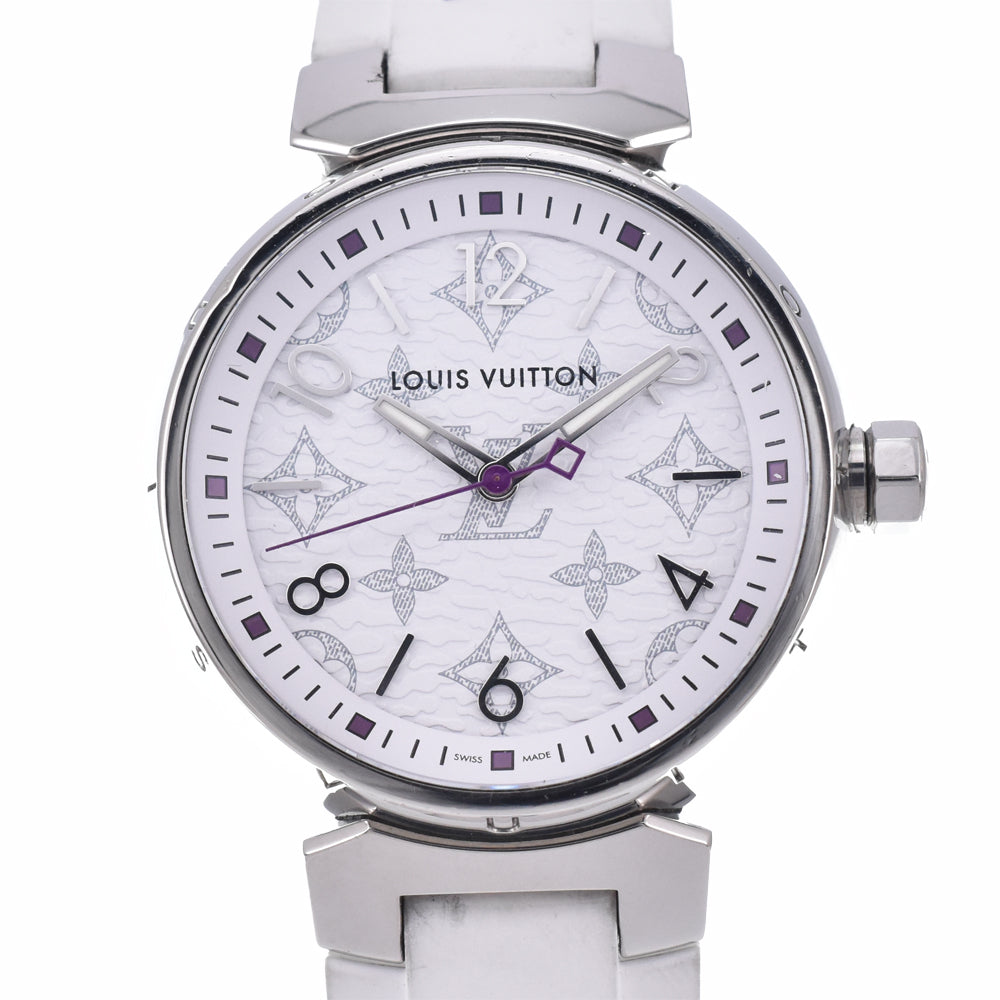 LOUIS VUITTON Tambour MM QA116 Monogram white Dial Quartz Ladies
 Watch B#149528