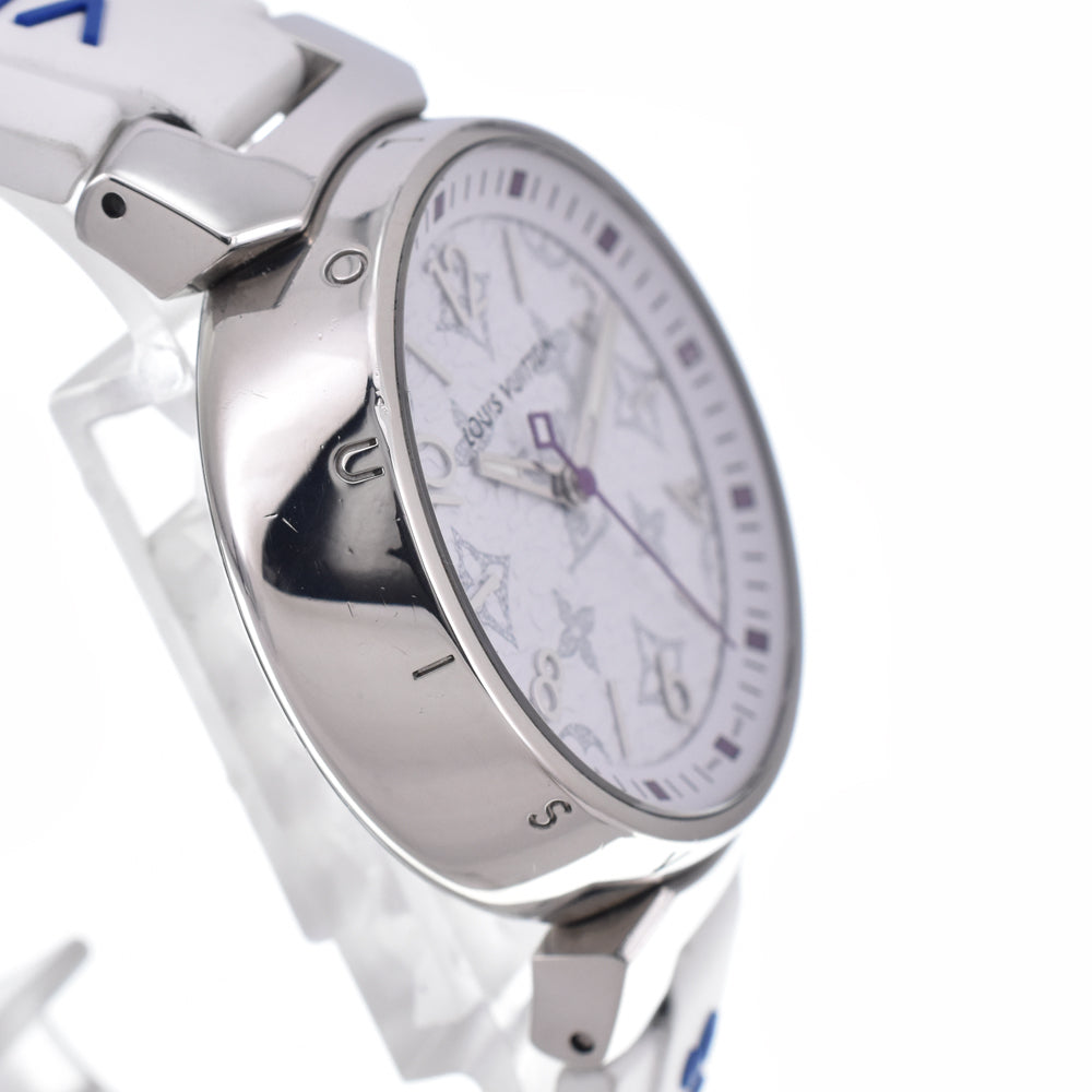 LOUIS VUITTON Tambour MM QA116 Monogram white Dial Quartz Ladies
 Watch B#149528