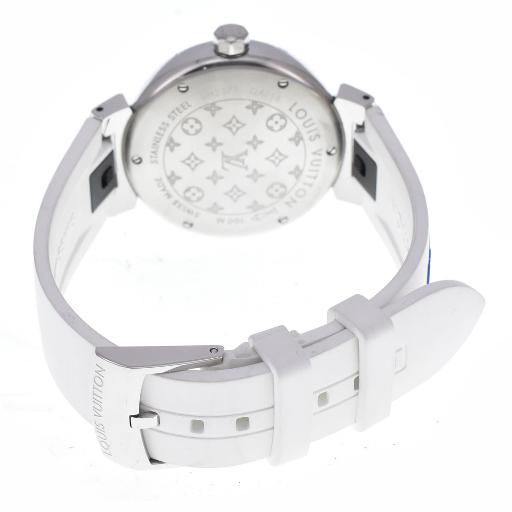 LOUIS VUITTON Tambour MM QA116 Monogram white Dial Quartz Ladies
 Watch B#149528