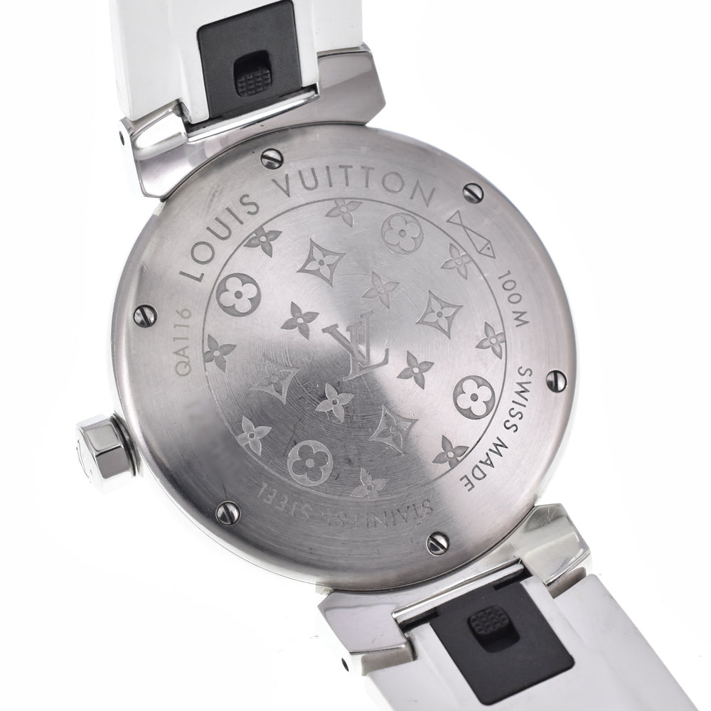 LOUIS VUITTON Tambour MM QA116 Monogram white Dial Quartz Ladies
 Watch B#149528