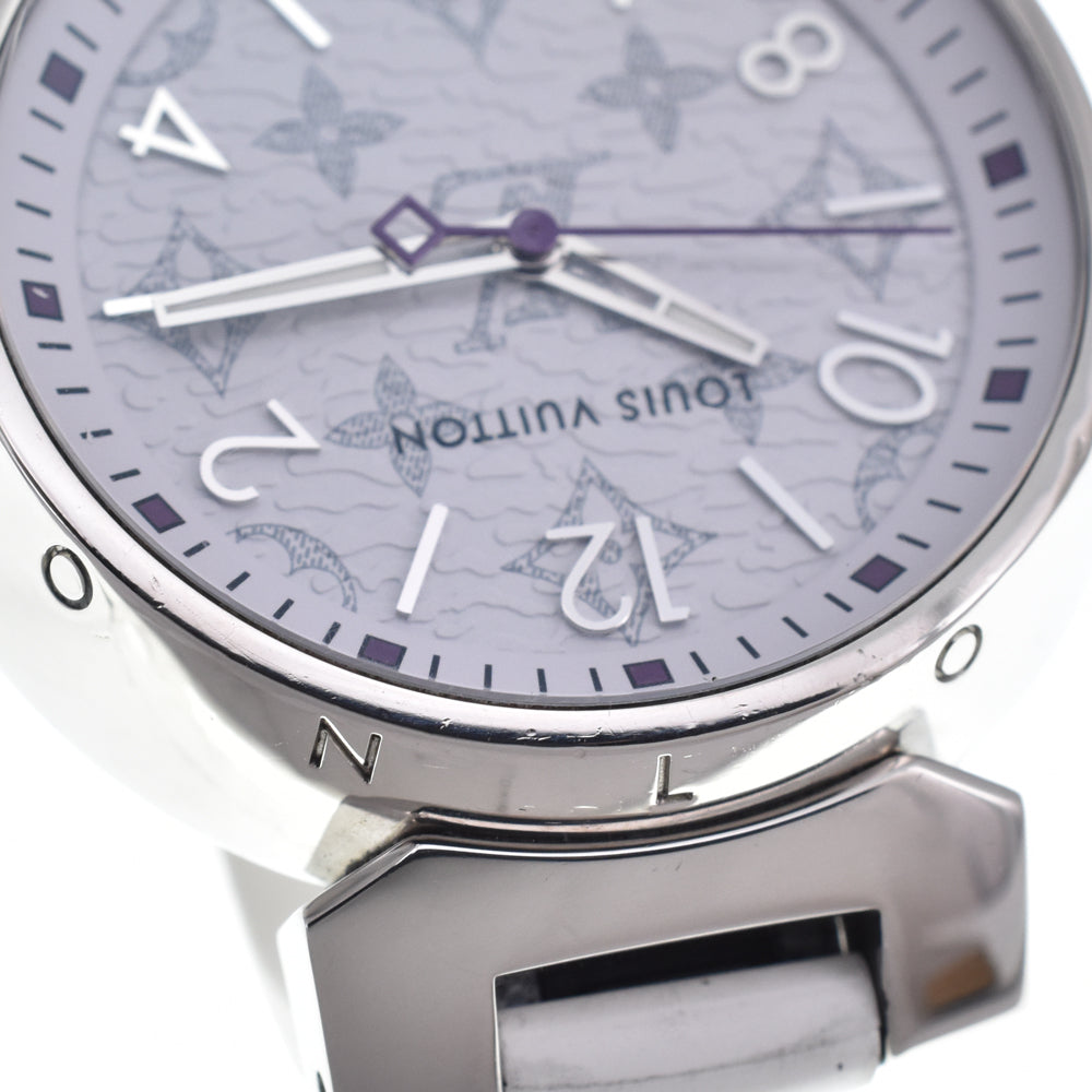 LOUIS VUITTON Tambour MM QA116 Monogram white Dial Quartz Ladies
 Watch B#149528