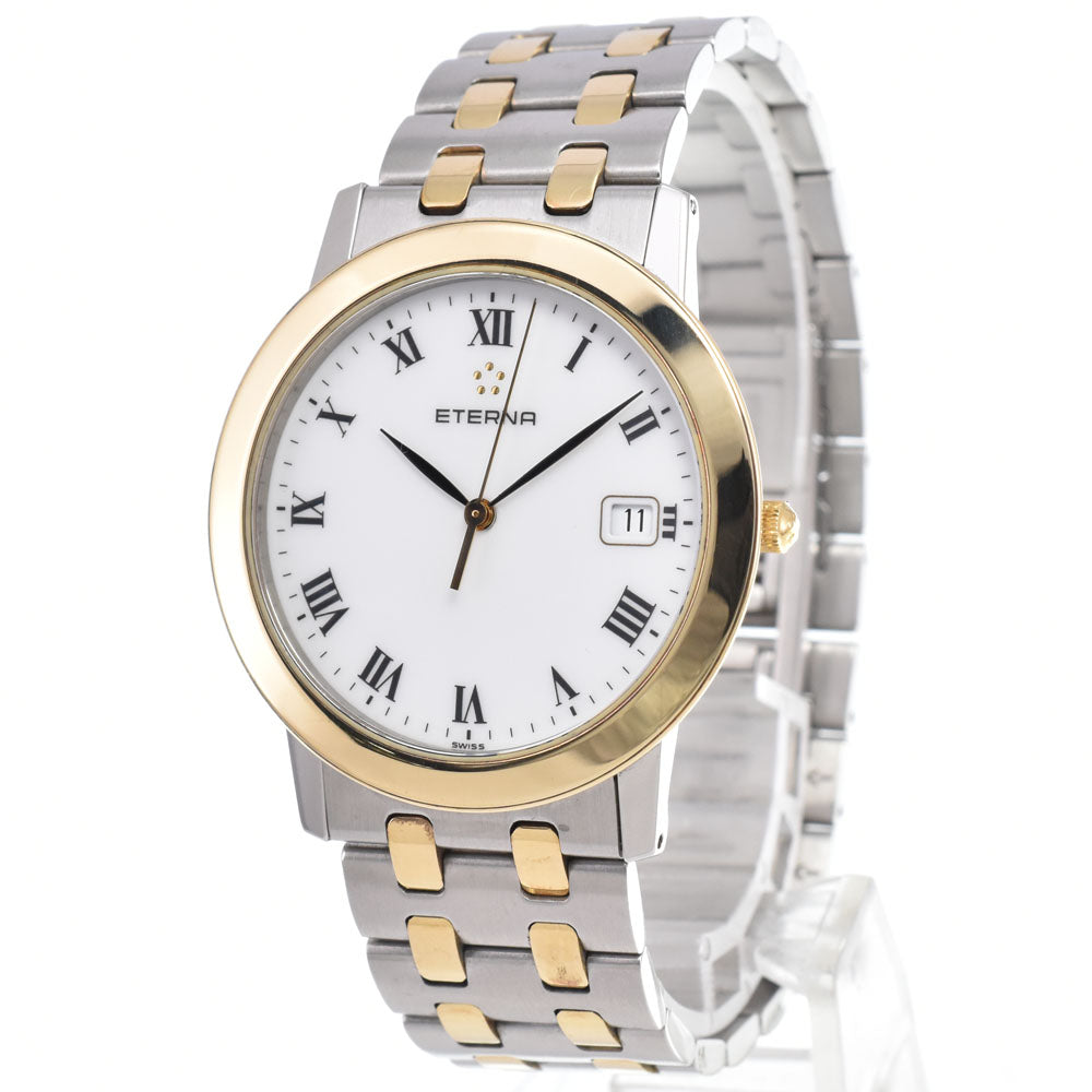 Eterna 3100.47 Date white Dial Quartz Men's
 Watch C#149530